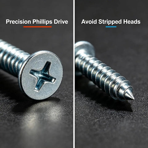 Galvanized Wood Screw Kit With 202 Pieces In Five Sizes For Drywall And Wood Projects Self Tapping Phillips Drive Screws detail