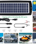 Portable 12V Solar Battery Trickle Charger And Maintainer Kit With Four Watt Panel for cars, motorcycles, boats, and trucks