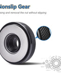 No Fuss Quick Swap Angle Grinder Flange Nut With 5 8 11 Threads, carbon steel, nonslip gear, fits 4 5 and 5 inch grinders.