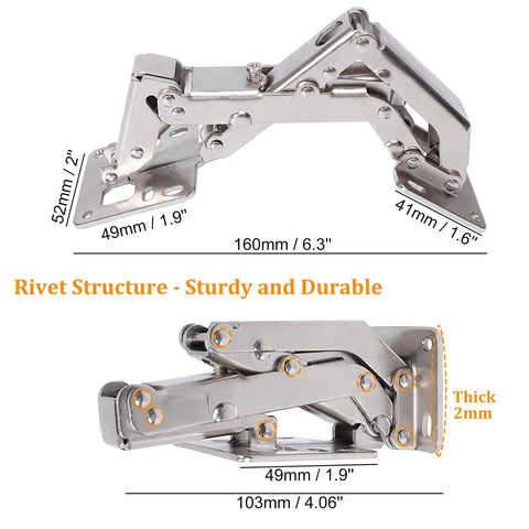 2 Pack 170 Degree Soft Close Cabinet Hinge Hidden Frameless Door Hardware Surface Mount Self Closing For Corner Kitchen