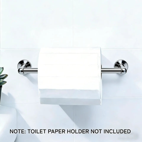 Pet Proof Toilet Paper Holder Cover Fits Mega And Standard Rolls Stops Cats And Dogs From Chewing Pulling Tearing Waste on wall.