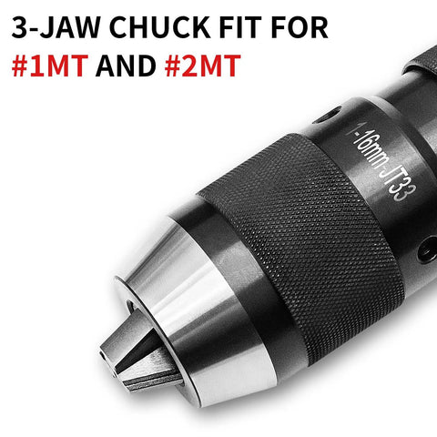 Heavy Duty Keyless Drill Press Chuck Mt2 To Jt33 Morse Taper Arbor Self Tightening Cnc Lathe Milling Kit Precise One Thirty Two To Five Eighths Inch Capacity No Sweat Installation Built Like A Rock For Real Shop Work