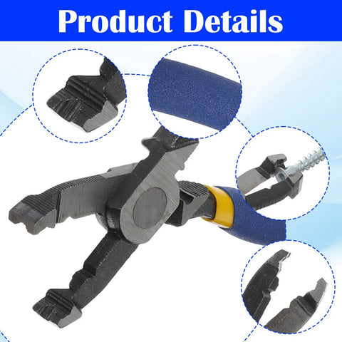 All Purpose Screw Extractor Pliers With Non Slip Serrated Mouth For Stripped And Rusted Screws And Fasteners, detailed view