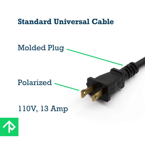 Heavy Duty Tool Replacement Power Cord SJT 18 Gauge Two Wire Six And A Half Feet Two Prong Stripped Ends With Rubber Strain Relief Boot