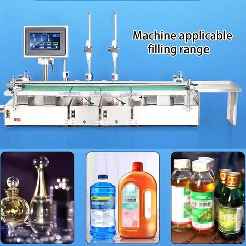 Rock Solid Automatic Double Head Liquid Filling Machine With Dead Simple Plug And Play Interface And No Fuss Adjustable Speed for smooth assembly line bottling.