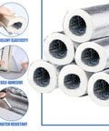 Six Pack Pipe Insulation Foam Tubes With Self Adhesive Wrap, Aluminum Foil Duct Shield, 15mm Thick By 1.3ft, foam tubes stacked