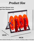 Multi-Spool Wire Rack Dispenser for Electricians with Stainless Steel Frame showing size dimensions of 41cm x 44cm x 30cm