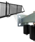 Adjustable Slide Gate Dual Guide Rollers For Sliding Gates 3 Inch Black Rear Post Bolted Bracket Mount with UHMW Nylon