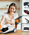 Heavy Duty Steam Cleaner Fast Heat Up One Point Five Liter Tank Multi Surface Tool Kit with safety lock and steam hose.