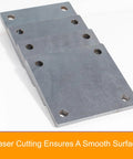 4x4 Steel Plates With Holes 3/16 Inch Thick 4 Pack Square Mounting Plates Pre Drilled For Welding Brackets Posts And Diy Projects