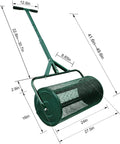 All Purpose Lawn Spreader Roller With Upgrade T Handle Lightweight Durable 27 Inch Manure And Topsoil Spreader for lawns and gardens