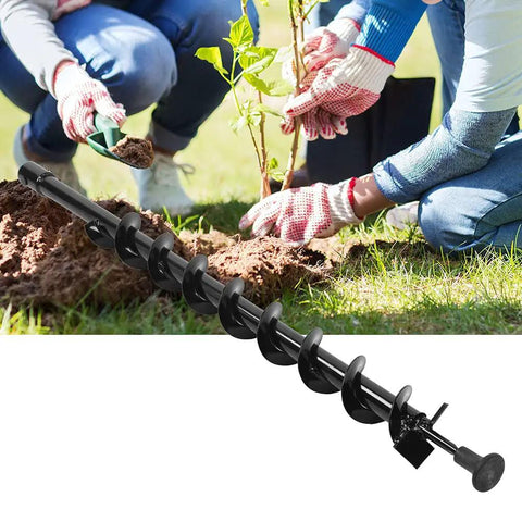 Pro Grade Earth Auger With Carbon Steel Shaft For Faster Planting And Digging, 20mm Shaft Drill Bit in use for tree planting