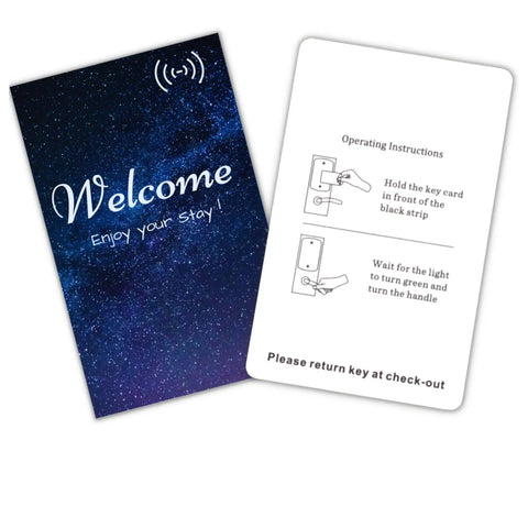 Pack Of 200 Touchless RFID Hotel Key Cards For 13.56MHz Locks Compatible With Miwa Ilco Securelox Deluns Not Compatible With Older Kaba