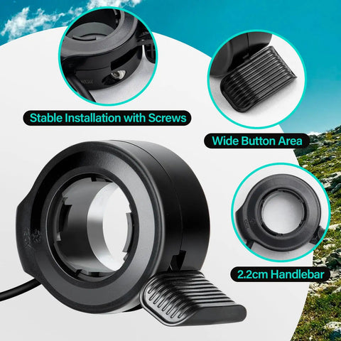 3 Pin Female Ebike Thumb Throttle For Bafang BBS01B BBS02B BBSHD Mid Drive Motors, Speed Control Finger Throttle For Bafang Conversion Kit, Compatible With Bafang Electric Bike Power System