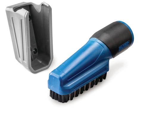 Dust Right Click-Connect Bench Brush And Dock Kit heavy duty soft bristle cleaning tool with comfort grip handle and dock