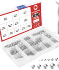 Premium Stainless Steel Precision Ball Bearing Set With 620 Pieces 12 Sizes 1mm to 8mm in storage box with tweezers included