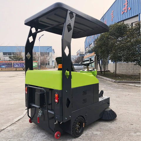 Heavy Duty Ride on Commercial Sweeping Machine For Warehouse And Industrial Floor Cleaning. Powerful Concrete Surface Cleaner Gear For Large Logistics Centers, Garages, Factories, And Outdoor Parking Lots To Keep The Workplace Spotless And Dust Free Today