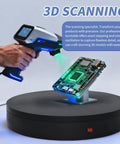 Heavy Duty Remote Controlled Motorized Turntable With Speed Adjustment For Professional 3D Scanning And Showcase Photography Rotating Platform that handles massive loads up to 400 pounds smoothly with a 3D scanner.