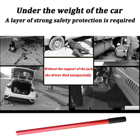 Beefy Heavy Duty Jack Handle Extension for Hydraulic Bottle Jacks With No Slip Sleeve shown under car illustration