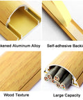 Built Different Heavy Duty Aluminum Cable Protector Self Adhesive Floor Cord Cover showing thickened aluminum alloy and self-adhesive backing.