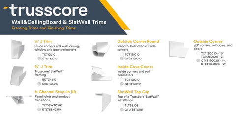 Hands On Sample Ring With Wall And Ceiling Board Trim And Slatwall Trim Options In White And Gray Mix For Easy Color Matching And Quick Project Planning