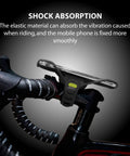 Third Gen Bike Phone Mount For Stem With Shock Absorbing Silicone Holder And Scratch Free Grip, mounted on bicycle