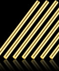 Two Brass Rods Twelve Inches Long, Three Eighths Inch Diameter Round Stock Lathe Bar for DIY Crafts, Crafting Handles, Pins and Jewelry Making
