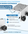 90 Degree Boat Track Mount Bracket For Versatrack, Cannon, Lund, Scotty, Ranger And More Aluminum Pre Drilled Gunnel Track Mount For Rod Holders And Marine Accessories, 4 x 2.76 in