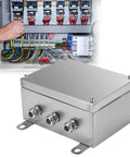Weatherproof Junction Box For Wall Mount Tough As Nails Built To Last Heavy Duty 304 Stainless Steel Enclosure with cable glands
