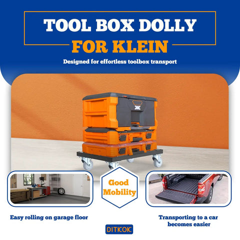Heavy Duty Metal Dolly For Modbox Storage System Rolling Cart With Powder Coat Finish And 2 Swivel 2 Locking Casters Fits Full Width And Half Width Modbox Boxes Ideal Mechanics Shop Organization