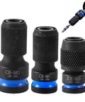 Get Your Hands On This Awesome Bolt Extractor Kit With Multi Spline Easy Out Set And Quick Release Tool For Crushing Seized Screws In Cars Or Sheds. three CR-MO steel socket extractors with 1/4in and 3/8in drive