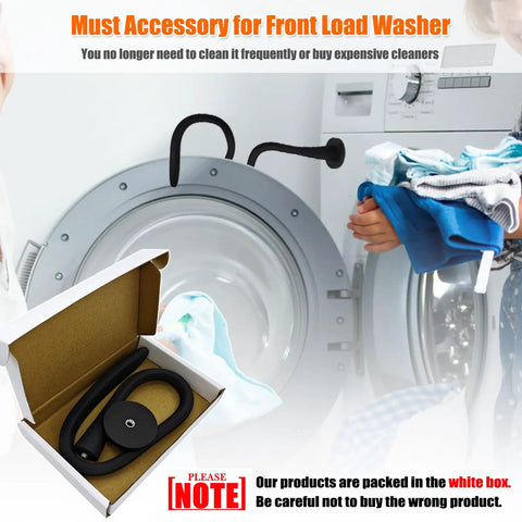 Premium Magnetic Washer Door Prop For Front Load Washers Keeps Gasket Dry And Fresh By Holding Door Ajar with flexible hose and magnet base.