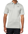 Tech Golf Polo For Men Lightweight Moisture Wicking Quick Dry Performance Shirt Game Ready In Titanium Pitch Gray Large
