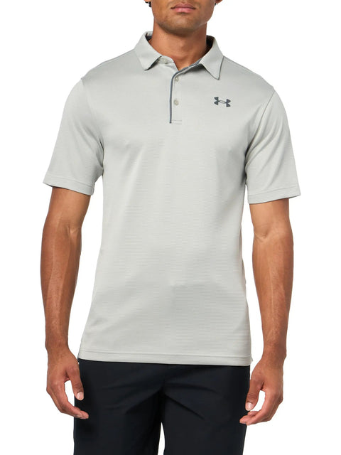 Tech Golf Polo For Men Lightweight Moisture Wicking Quick Dry Performance Shirt Game Ready In Titanium Pitch Gray Large