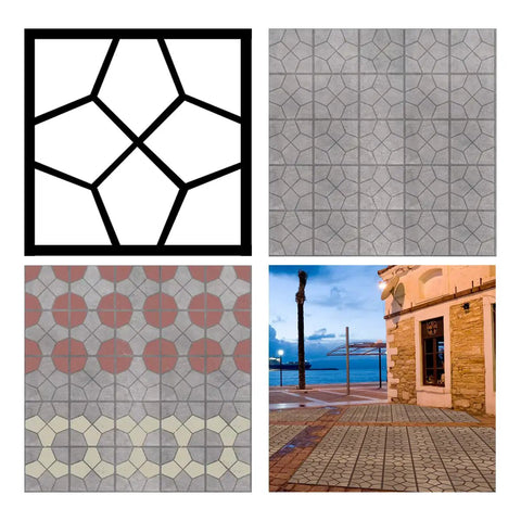 Two Pack Easy To Use DIY Concrete Molds And Forms For Garden Walkways And Patios 15.7 Inch Square 1.6 Inch Thick design patterns