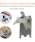 6 Pack Stainless Steel Refrigerator Shelf Clips Easy To Install Long Lasting Support Clamps for Kitchen Shelves Sturdy Fridge Fixers