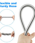 Close-up of Extra Long 79 Inch Stainless Steel Shower Hose With Anti Kink Flex demonstrating flexibility and durability.