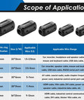 Five Size Ferrite Core Cable Clips Set With 28 Pieces To Knock Down EMI RFI On Power And Data Cables Clip On Bead Noise Suppressor