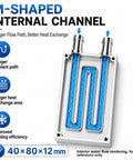 Premium Aluminum Water Cooling Block M Type Channel Liquid Heatsink For PC CPU 2 Pack with M-shaped internal channel design.