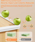 NBR Honeycomb Foam technology absorbs impact, demonstrating Thick As Nails L Shaped Baby Corner And Edge Guards 6.56 Feet Long Self Adhesive Pea Foam Bumper Strips.