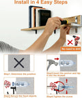 Premium Self Drilling Drywall Anchors And Screws For Hanging Heavy Floating Shelves Mirrors And Large Picture Frames Supports Up To Sixty Six Pounds installation steps on a wall.