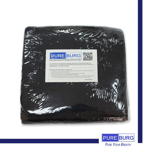 Packaged Cut To Fit 16 Inch By 48 Inch Charcoal Filter Sheet One Eighth Inch Thick Universal Carbon Pad for air systems.