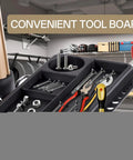 Ebike Repair Stand For Home Garage And Shop Use, tool board with assorted tools for easy setup and maintenance.
