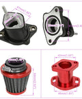 Beefed Up PZ27 Carburetor Kit Throttle Assembly Replacement For Predator 212cc components with measurements