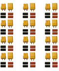 Heavy Duty Xt30 Connectors With Male And Female Power Plugs And Included Heat Shrink Tubing for RC Cars Boats Batteries and Drones display