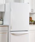 White refrigerator in kitchen setting with Fast Dry Appliance Touch Up Paint With Specialty Brush Bottle For White Interiors Easy Fix Scratches On Metal Porcelain And Enamel Appliances Durable Acrylic Lacquer Finish Dries To Touch In Minutes Covers A Quarter To A Half Square Foot Per Bottle Pack