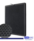 Replacement Filter Set For Alexapure Breeze Air Purifier AP B102 featuring H13 HEPA and activated carbon filter showing hexagonal grid