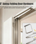 Heavy Duty Stainless Steel 180 Degree Concealed Pivot Hinge with swing-folding mechanism for smooth operation.