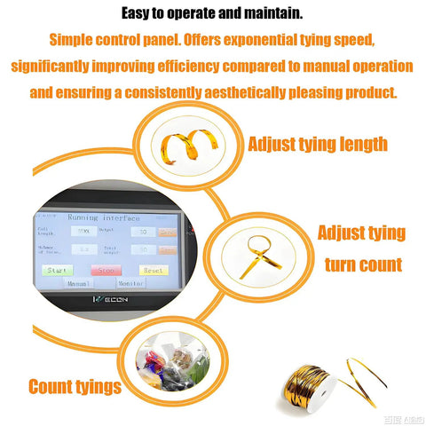 Top Tier Automatic Twist Tie Machine For Food Sealing Bread And Candy Bundling Plus Wire Harness Binding Tool With Durable Aluminum Build and control panel showing settings.