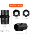 2 In 1 Speed Cassette Lockring Tool For Bike Cassette And Freewheel Removal shown with size dimensions and black steel construction